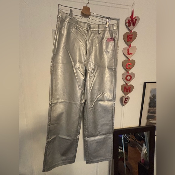 mayf Denim - NWT Silver Straight Leg Women's pants Sz L